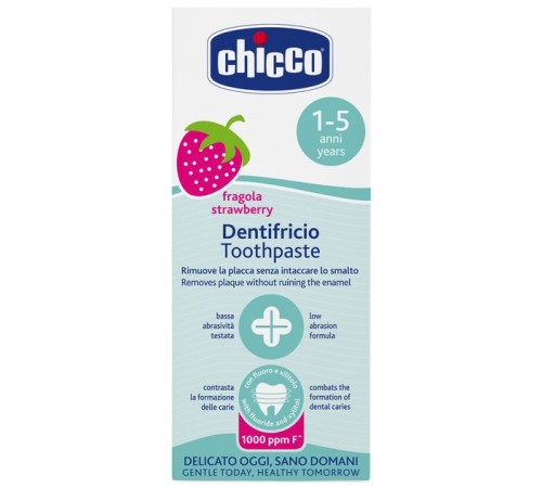 chicco pastă de dinți "căpșuni" cu fluor (1-5 ani) 50 ml.