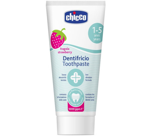 chicco pastă de dinți "căpșuni" cu fluor (1-5 ani) 50 ml.