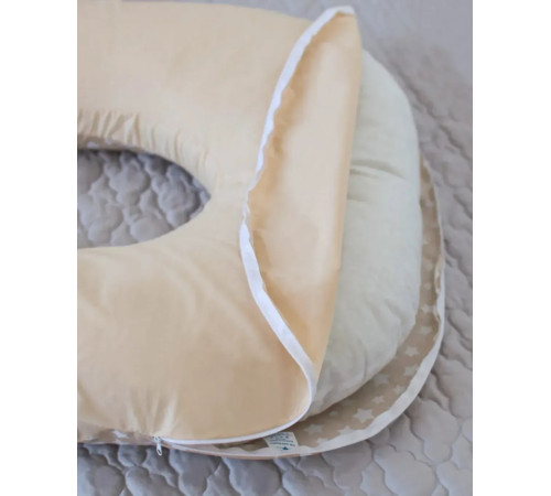 veres 301.15.04 pernă pentru gravide &icirc;n formă de u (140х75 cm.) steluțe\bej