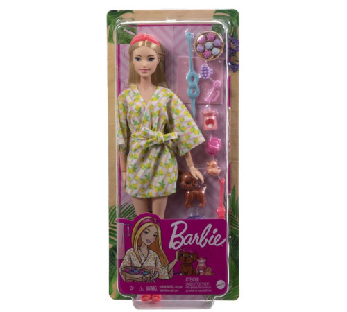 barbie hkt90 papusa barbie "day - spa" cu accesorii
