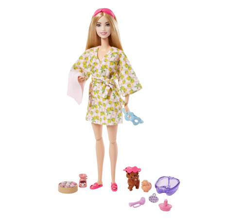 barbie hkt90 papusa barbie "day - spa" cu accesorii