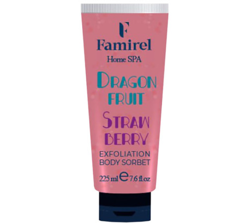 Famirel Отшелушивающий сорбет для тела "Dragon Fruit&Strawberry" (225 мл) 086059  famirel Отшелушивающий сорбет для тела "dragon fruit&strawberry" (225 мл) 086059