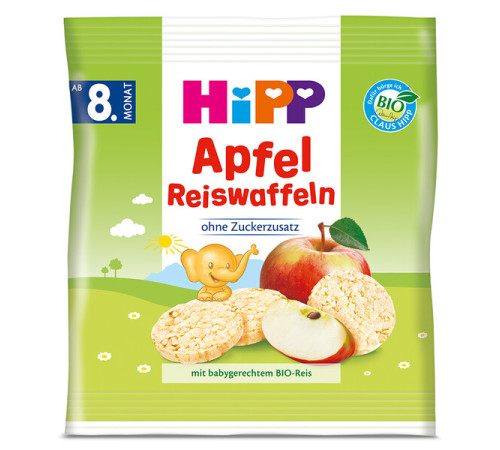  hipp 3566 prajituri din orez cu mere (8 m+) 30 gr.