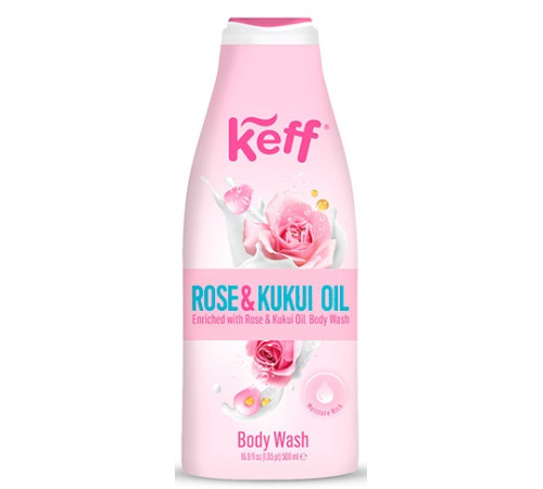  keff lăptișor-gel de duș rose & kukui oil (500 ml) 992584