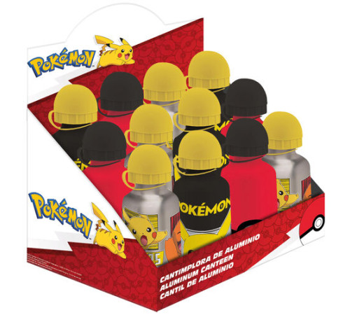 kids licensing pk0001 Алюминиевая бутылка для воды "pokemon" (500 мл.) 3 модели