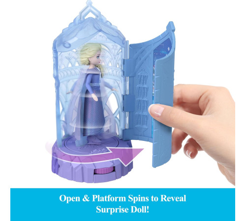 disney princess jcr90 set surpriză  cu mini păpușă "frozen: mysterious tower"