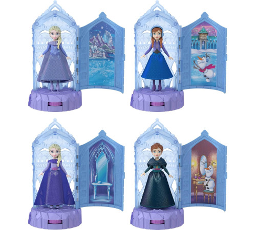 disney princess jcr90 set surpriză  cu mini păpușă "frozen: mysterious tower"