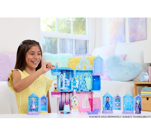 disney princess jcr90 set surpriză  cu mini păpușă "frozen: mysterious tower"
