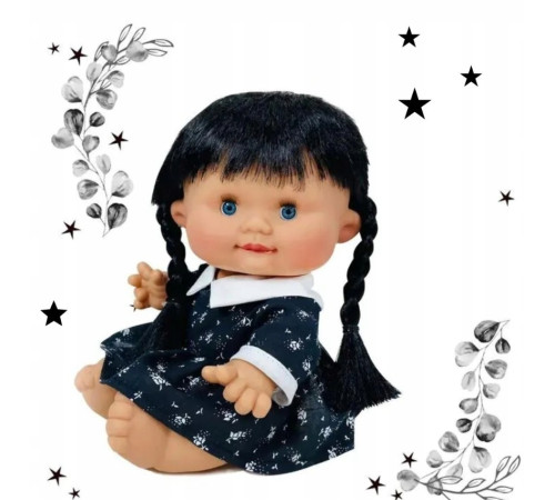 nines 455 papusa "pepote black" (26 cm.) in sort.