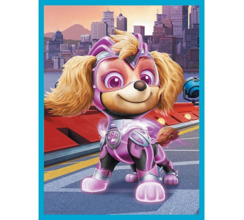 trefl 43007 puzzle 2 în 1+ carte de colorat "paw patrol, skye and marshall" (2x10 el.)