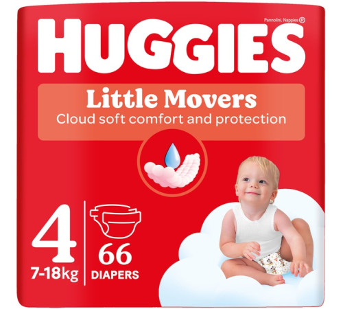 huggies ultra comfort mega pack 4 (7-18 кг.) 66 шт.
