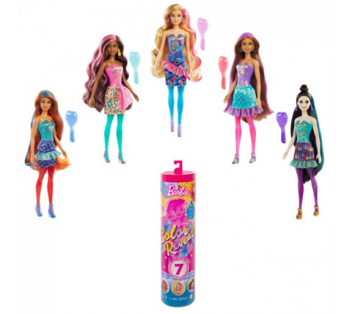  barbie gtr96 Кукла "color reveal party series with 7 surprises" в асс.