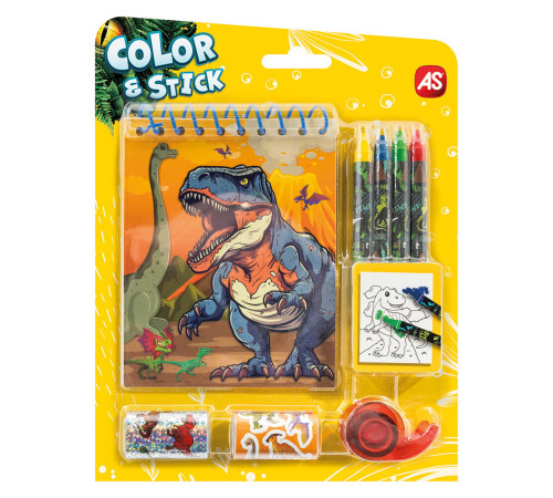 as kids 1023-61006 Карманный набор для рисования "dinosaurs" (в асс.)