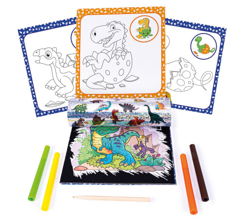 as kids 1023-61006 Карманный набор для рисования "dinosaurs" (в асс.)