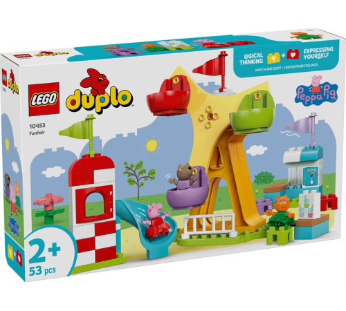 lego duplo 10453 constructor "fun fair. peppa pig" (53 el.)