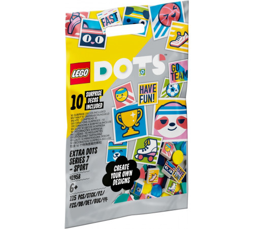 Детский магазин в Кишиневе в Молдове lego dots 41958 Дополнительные тайлы "Серия 7 - Спорт" (115 дет.)