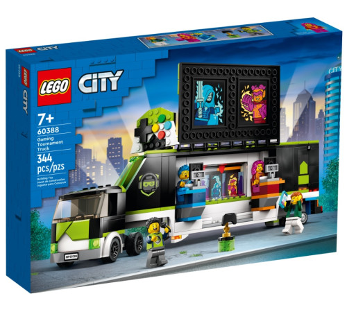  lego city 60388 constructor "camionul turneului de joc" (344 el.)