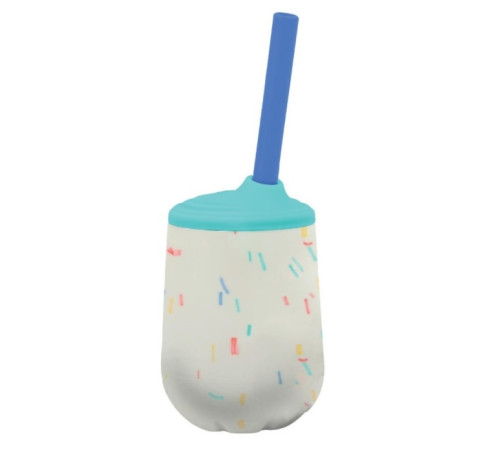 nuby nv04035 can "silicone mini cup with straw" 120 ml. (12 luni+) in sort.