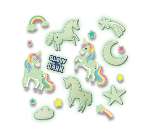 ses 25128s set autocolante luminoas "unicorns"