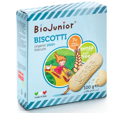 Питание и аксесcуары в Молдове biojunior organic Печенье из спельты и риса (7 м +) 100 гр.