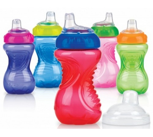 nuby id9648 Поильник-непроливайка с мягким носиком (9м+) 300 мл. 