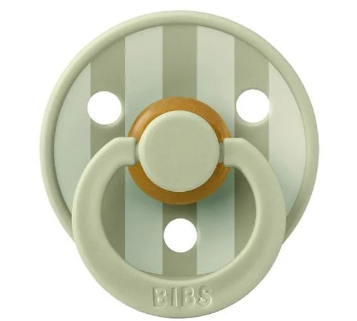 bibs Пустышка круглая латексная "studio" (6-18 м.) ivory sage