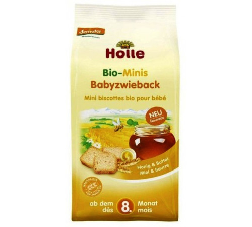  holle bio organicмини пшеничные сухари (8 м +) 100 гр.