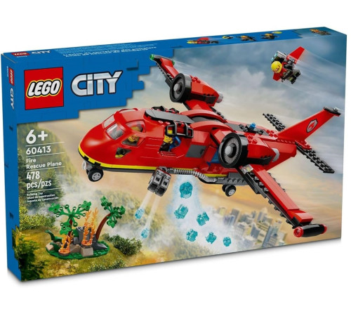 lego city 60413 Конструктор "Пожарный самолет" (478 дет.)