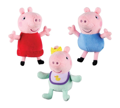  spin master p08448 jucărie din pluș moale peppa pig (15 cm) &icirc;n sort.