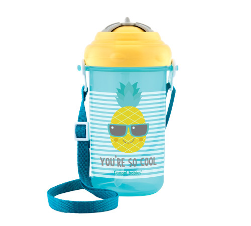 canpol 4/102 Поильник спортивный с силиконовой трубочкой "so cool!" (400 мл)