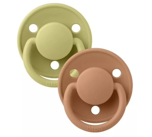 bibs suzeta rotunda din silicon de lux (0-36 luni) 2 buc. meadow & earth