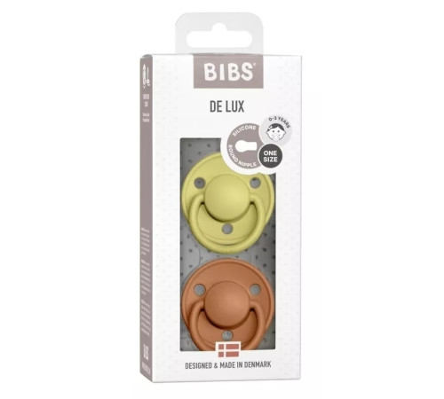 bibs suzeta rotunda din silicon de lux (0-36 luni) 2 buc. meadow & earth