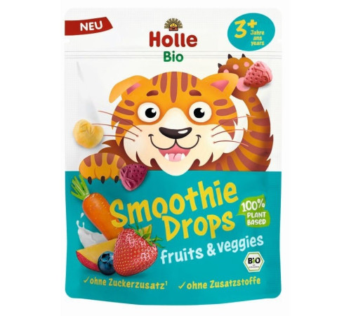  holle bio organic Снеки-драже из фруктов и овощей "smoothie drops" ( от 3 лет) 15 гр.
