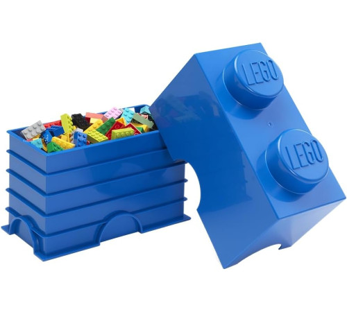 lego Контейнер для хранения storage brick 2 (12,5 x 25x18 cм.) синий