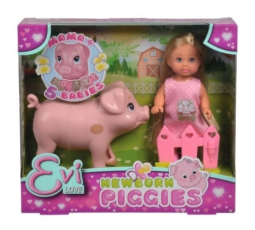  simba 5733337 Кукла Еви со свинкой и поросятами