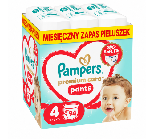  pampers premium care pants 4 (9-15 кг.) 94 шт.