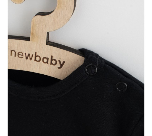 new baby 40741 Боди с длинным рукавом black 50 см (новорожденный)