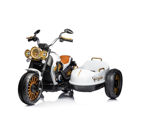 chipolino Мотоцикл на аккумуляторе  duo tron elmdt02301wh white