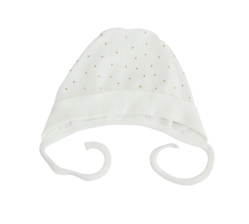  minikin 242110337 Чепчик "simply" (р.37) молочный в точечку 