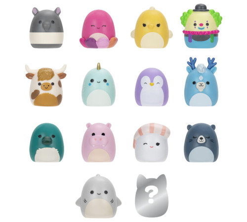 squishmallows sqal0028 Набор из 14 фигурок "squish-a-longs" (2,5 см.)
