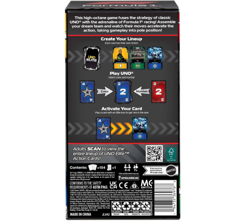 uno jlv42 Карточная игра, Стартовый набор "Формула 1"