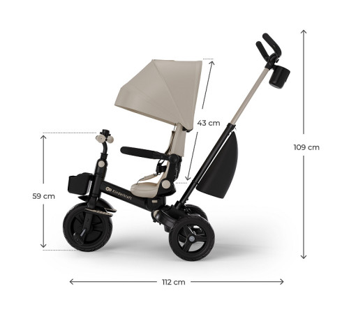 kinderkraft Трицикл aveo 2 plus (бежевый)