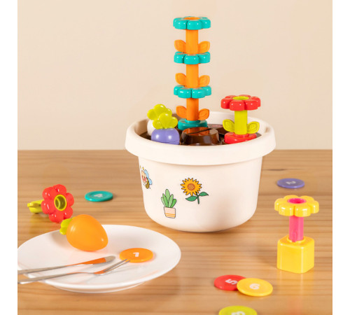hola toys he795800 Развивающая игрушка "Горшочек с цветами"