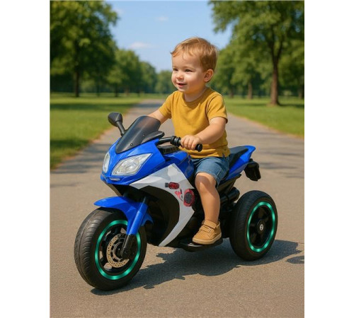 baby mix 56186  motocicleta electrică "race" (albastru)