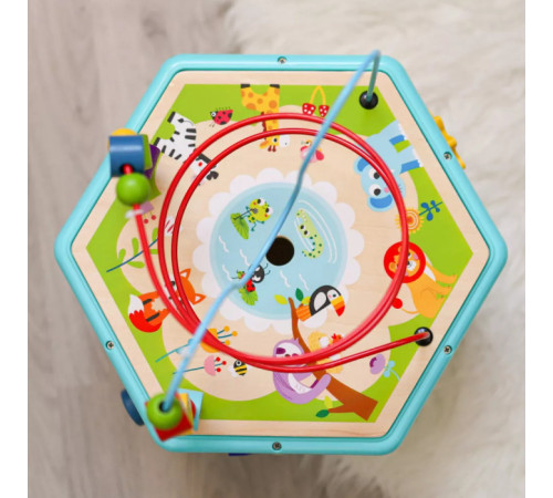 tooky toy tk261a jucărie din lemn 7 în 1 "cub educativ"