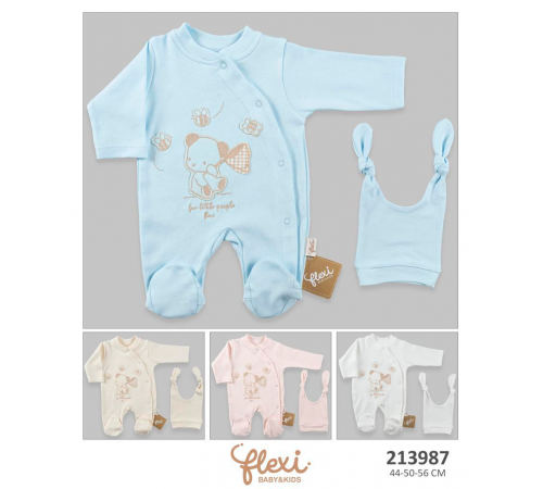 Детская одежда в Молдове flexi 213987 Комплект для новорожденных (44/50/56 см.) в асс.