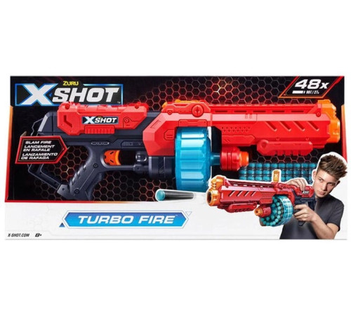Zuru 36270L Blaster X-Shot Excel Turbo Fire ( 48 cartuse)  zuru 36270l blaster x-shot excel turbo fire ( 48 cartuse)