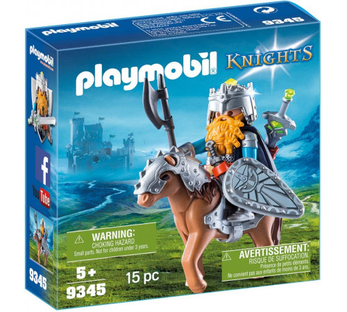  playmobil 9345 Конструктор "Гном в доспехах на пони" (15 дет.)