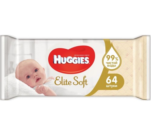 Huggies Влажные Салфетки Elite Soft (64 шт.) huggies Влажные Салфетки elite soft (64 шт.)
