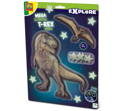  ses creative 25129s Набор светящихся наклеек "Мир Тираннозавров"